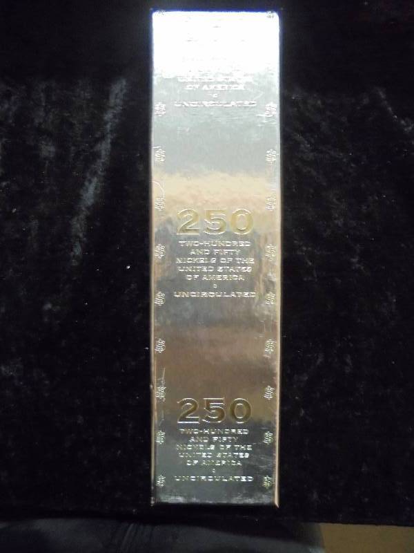250 Nickels, Uncirculated in Rolls $12.50 Face Value