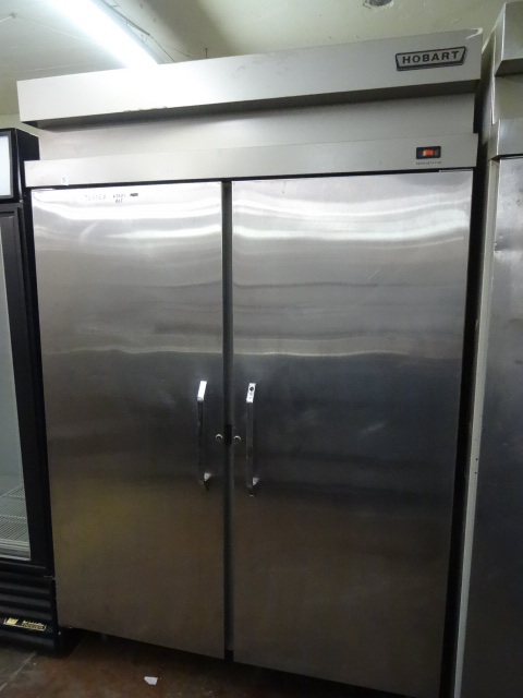 lot 5 image: Hobart Double Door Stainless Fridge