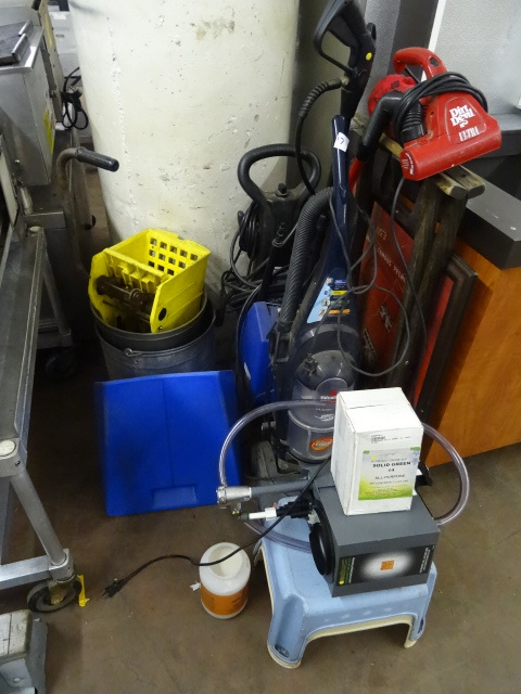 lot 17 image: Mop Buckets, Electric Pressure Washer,