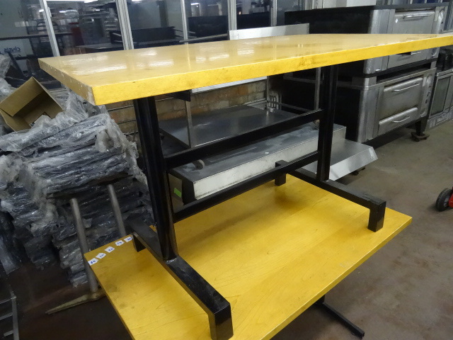 lot 48 image: Metal Framed Table Base 3 Piece