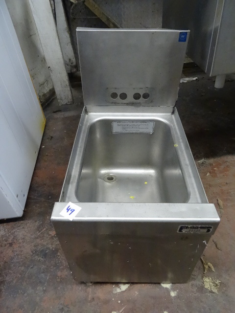 lot 49 image: Small Bar Sink 12 X 19 X 20 NSF