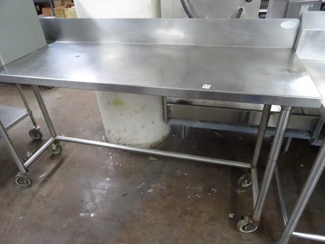 lot 89 image: Stainless Prep Table 80 X 23 X 44