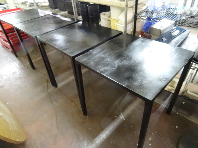 lot 147 image: 4 Metal Outdoor Tables 26 X 26 X 30