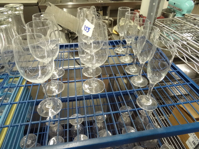 lot 155 image: Shelf of Misc Glasses and Vases