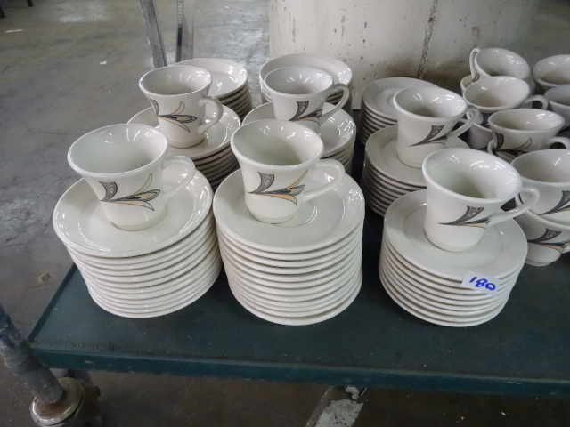 lot 180 image: Shelf of Coffee Cups and Saucers