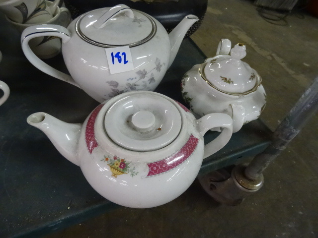 lot 182 image: 2 Vintage Tea Pots and One Sugar