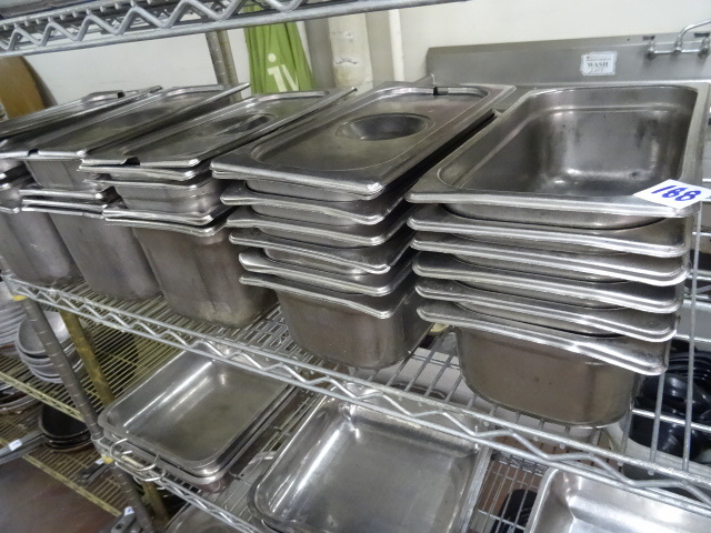 lot 188 image: 13 Sized Pans Qty 24  4 Lids