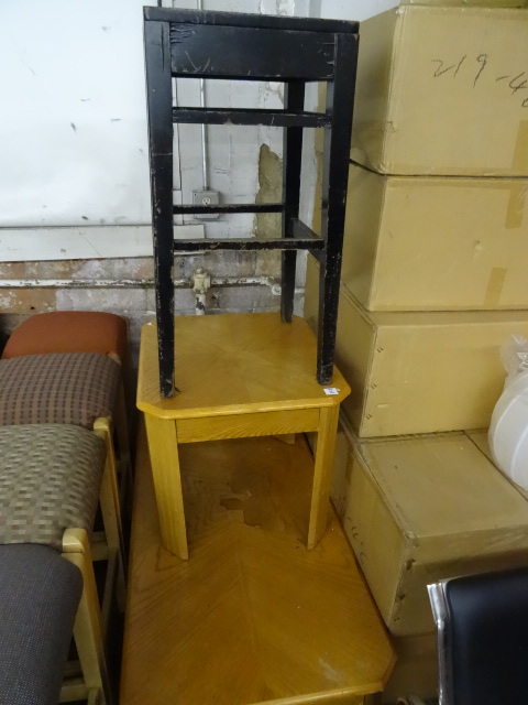 lot 235 image: Coffee Table End Table Wood Stool