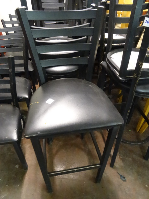 lot 246 image: 10 Matching Metal Framed Stools