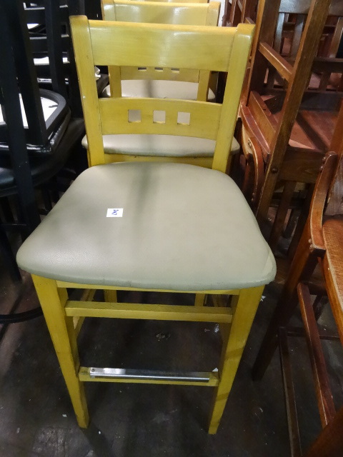 lot 247 image: 6 Matching Wood Framed Stools