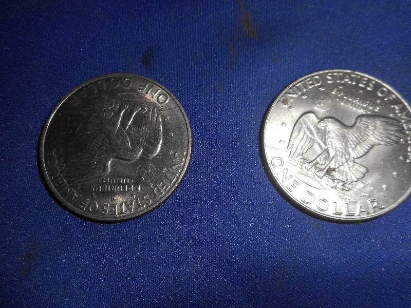 lot 114 image: 1972 AND 1974 EISENHOWER SILVER DOLLERS