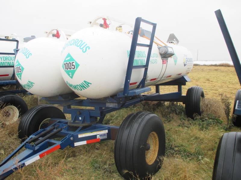 Twin 1000 gal Anhydrous Tanks