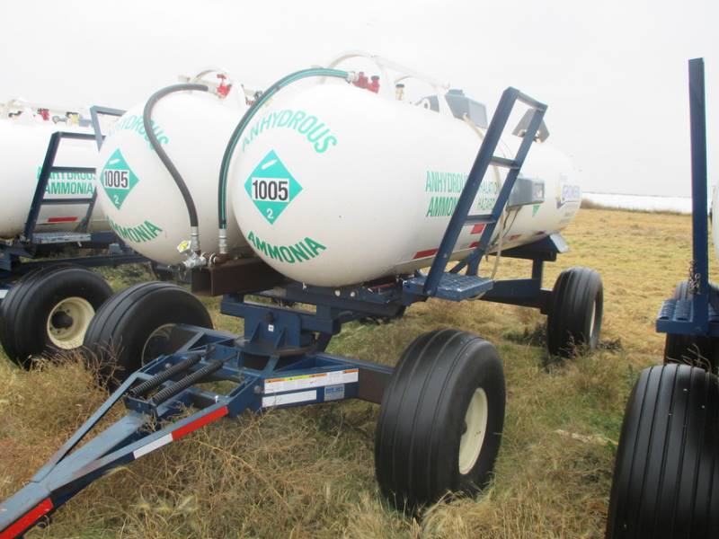 Twin 1000 gal Anhydrous Tanks