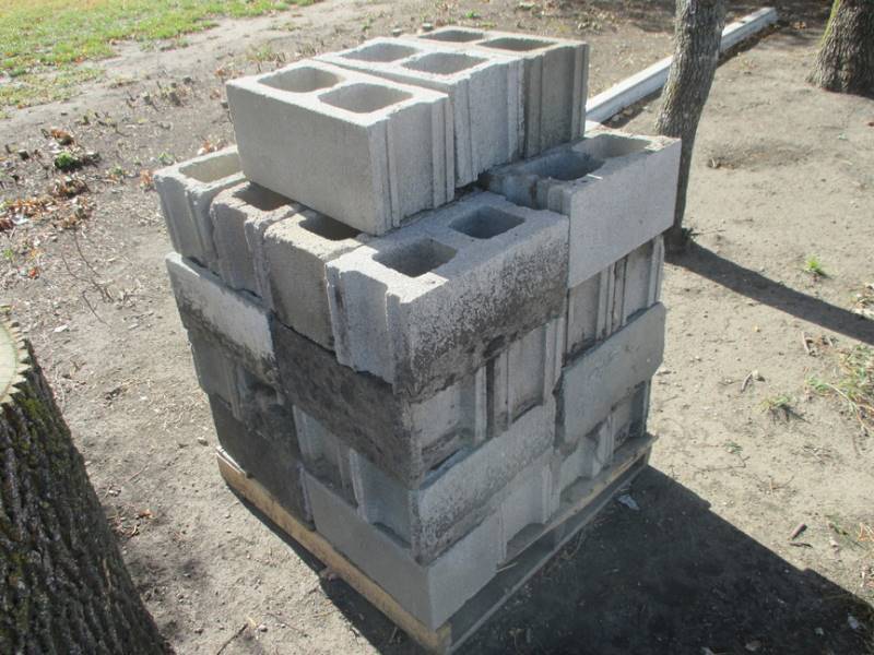 Pallet of Cement Blocks | October Ag Equipment Auction | K-BID