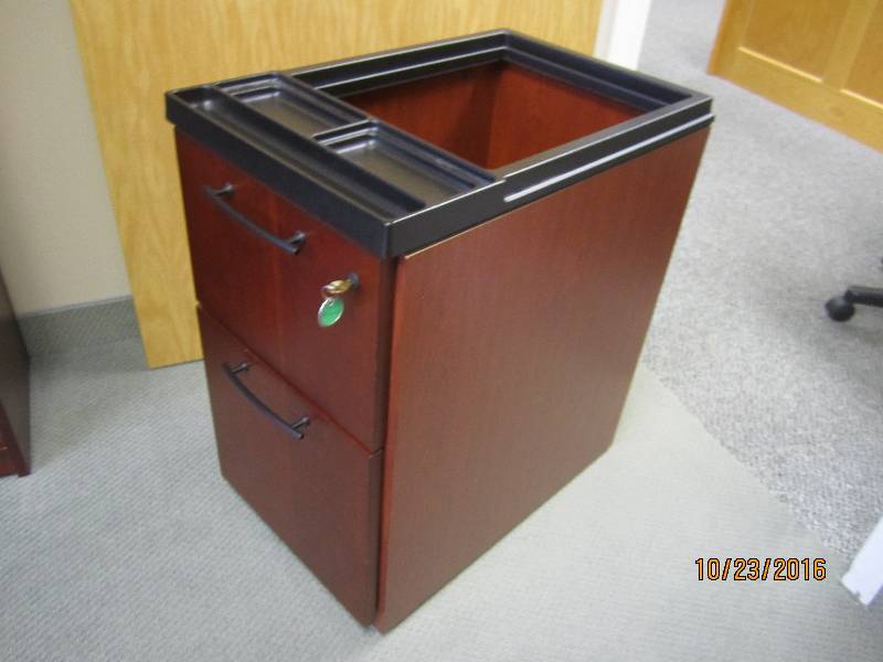 Solid wood rolling file cabinet, 15...