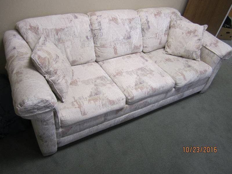 Nice upholstered couch with matchin...