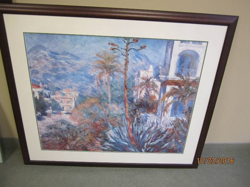 Framed art, measures 52 x 44...