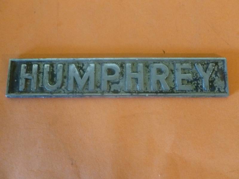 Vintage Nameplate