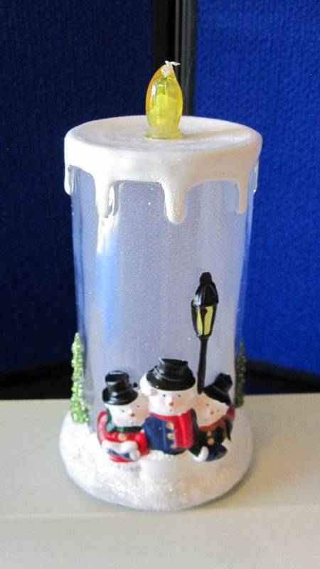 Holiday light up LED candle