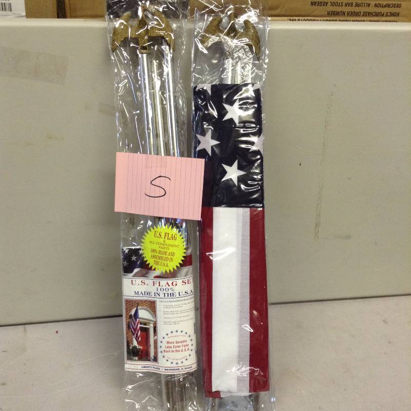 lot 5 image: USA Flag and Pole