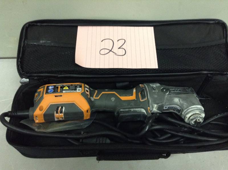 lot 23 image: Ridgid JobMax 4 amp Multi Tool variable speed Trigger used in working condition
