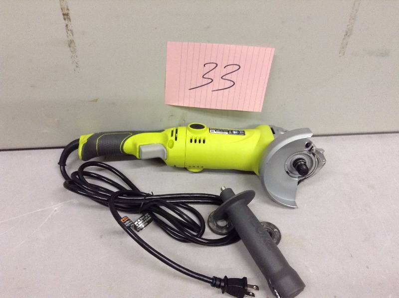 lot 33 image: Ryobi 6.5-Amp Angle Grinder
