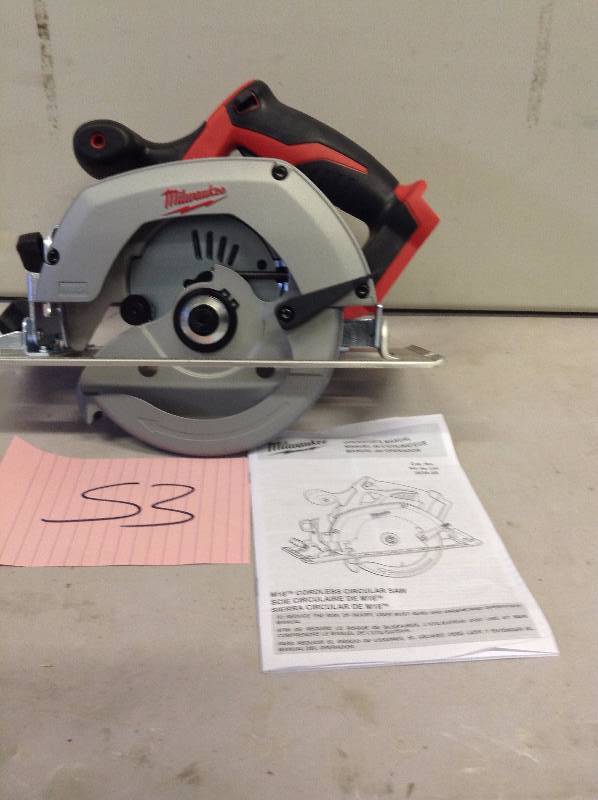 lot 53 image: Milwaukee Coddles  6 12 circular saw tool Only 2630-20