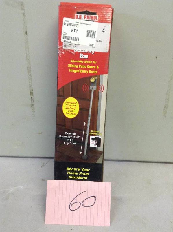 lot 60 image: US Patrol 2 in 1 Alarm Security Bar