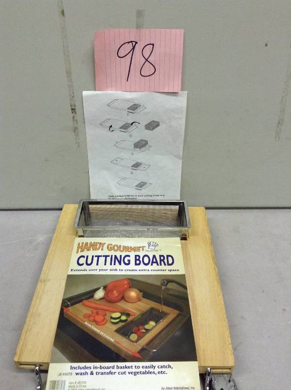 lot 98 image: Handy Gourmet Cutting Board Never Used