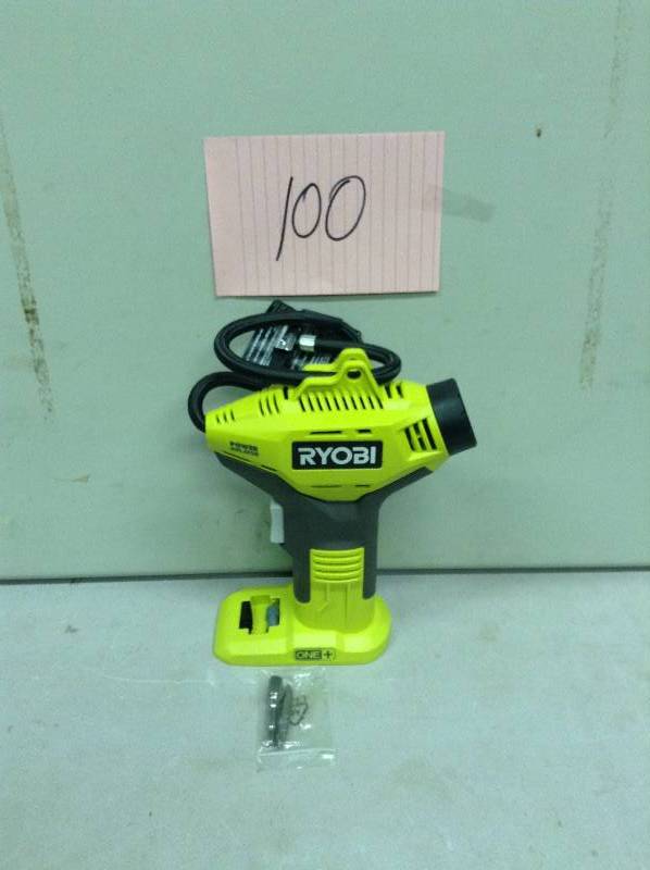 lot 100 image: Ryobi 18V Power Inflator not used