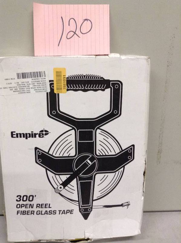 lot 120 image: Empire 300 Open Reel Fiber Glass Tape Never used