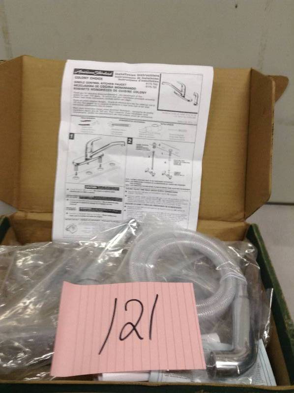 lot 121 image: American Standard Kitchen Faucet Colony Collection Never used