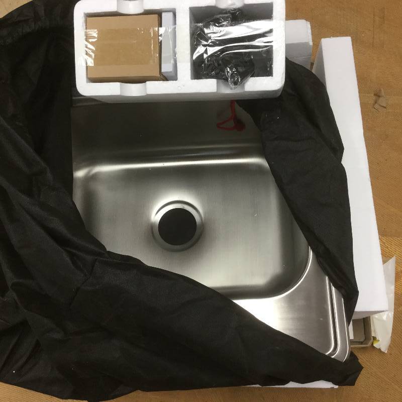 KRAUS 25 Inch Topmount Single Bowl 18 Gauge Stainless Steel Kitchen Sink  model KTM25 never used