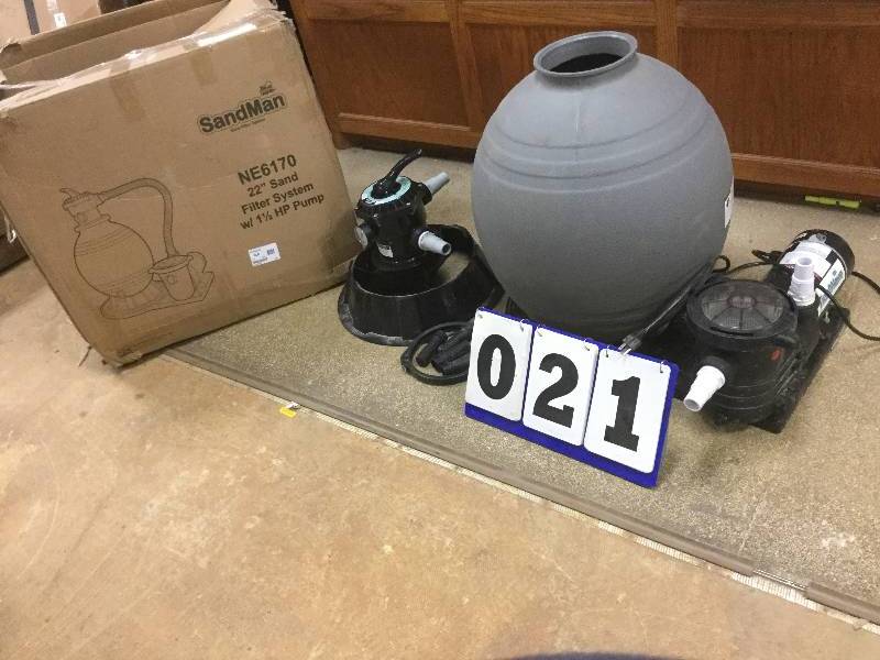 Sandman 22 Sand Filter System With 1.5 Hp Pump - NE6170 stock and actual photos used to display item