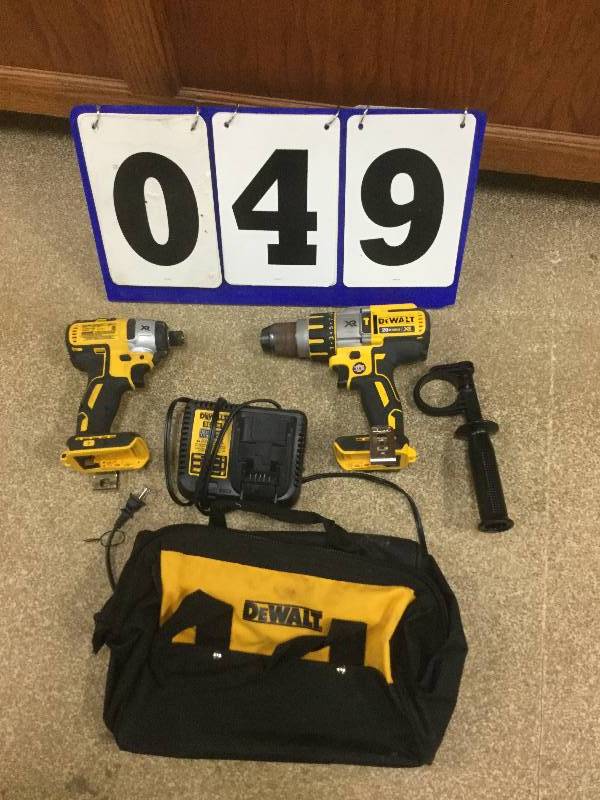 Dewalt XR 20-Volt Max XR Lithium-Ion Cordless Brushless Hammer Drill and Impact Driver Combo Kit (2-Tool)- Tools only and 1 charger no batteries included