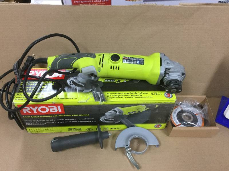 Ryobi 4 12 Angle Grinder with Rotating Rear Handle never used