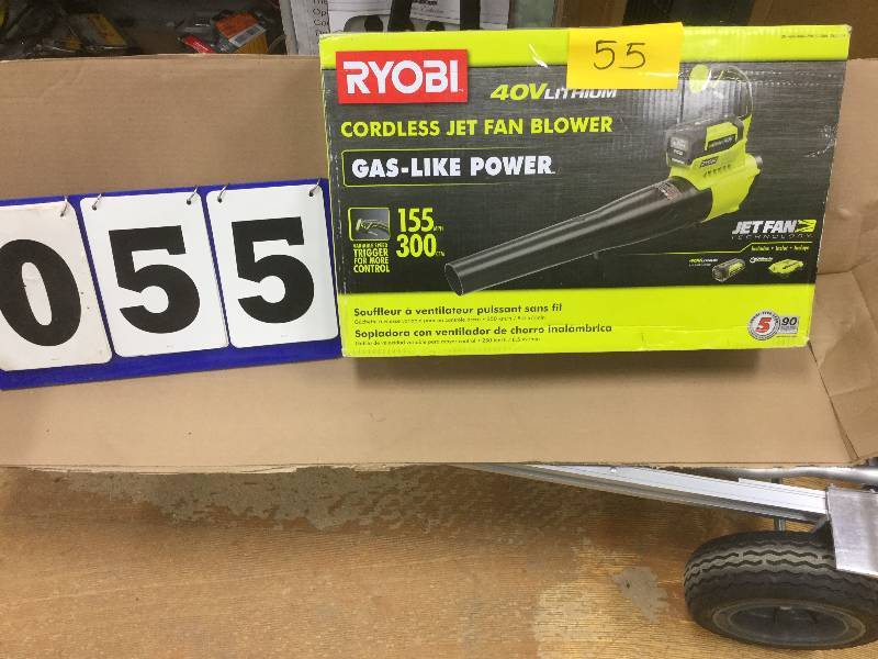 Ryobi 155 MPH 300 CFM 40-Volt Lithium-Ion Cordless Jet Fan Blower Never used
