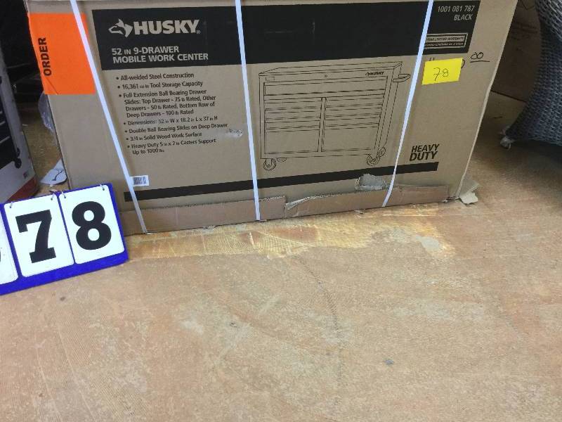 Husky 52 in. W 9-Drawer Mobile Work Bench New