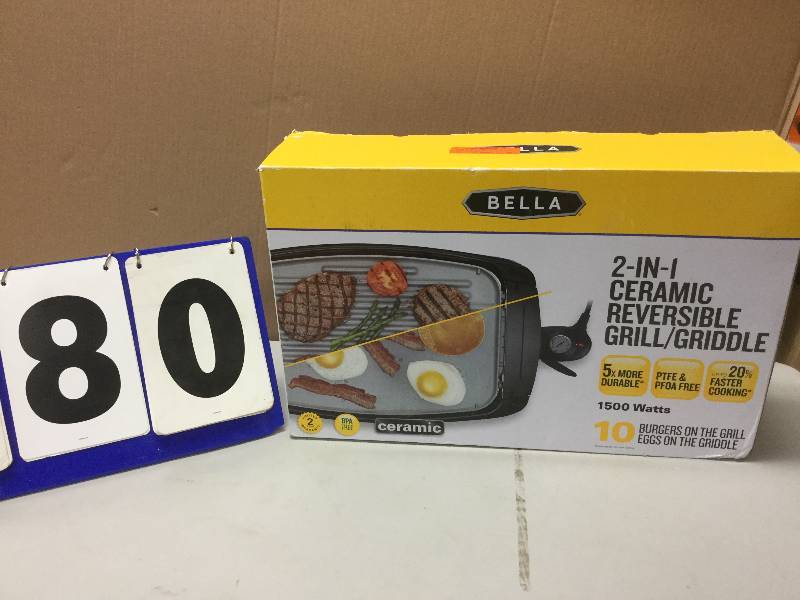 Bella 2 in 1 Ceramic Reversible GrillGriddle