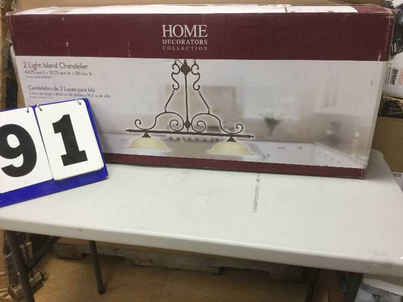 Home Decorators Fairview 2-Light Heritage Bronze Ceiling Kitchen Island Light Never used