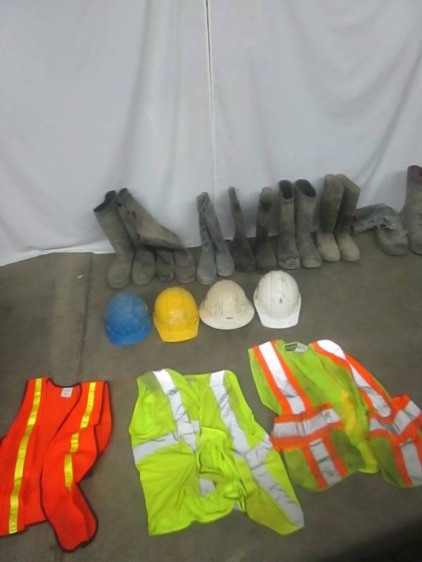 lot 68 image: Boots and Hard Hats