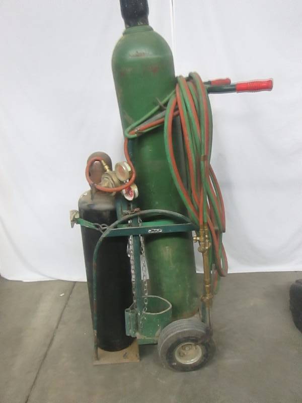 Oxygen Acetylene Torch Welding Cart with Parts Job Site SemiTrailer