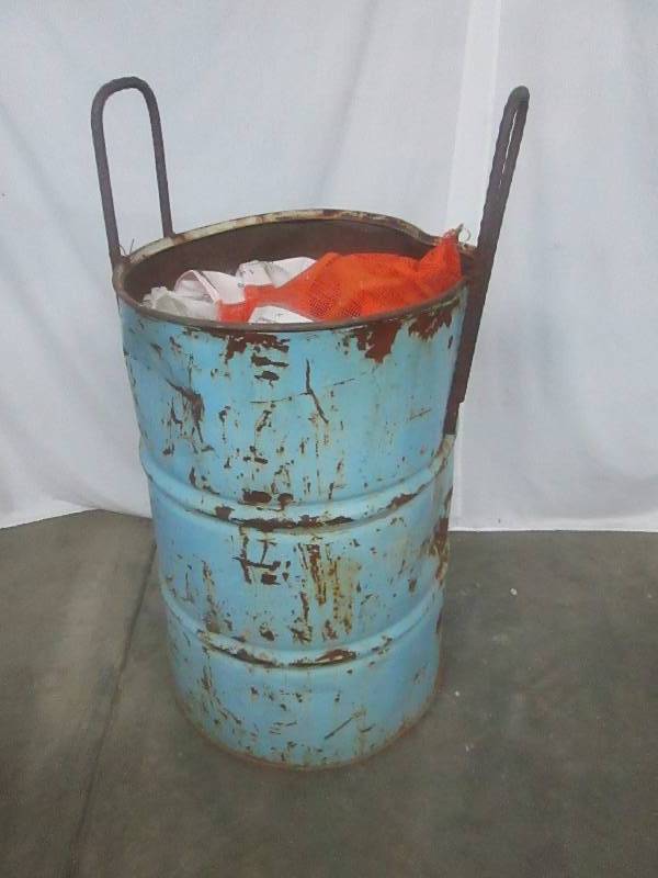 lot 41 image: Barrel of Orange Rebar Safety Caps