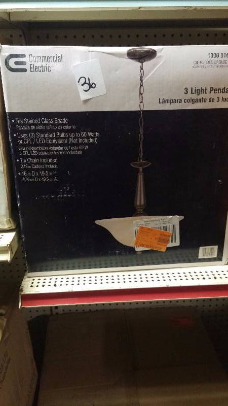 3 Light Pendant in Oil Rubbed Bronze