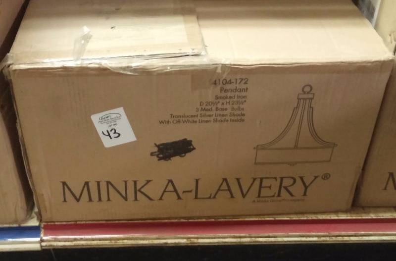 Minka Lavery 3 Light Smoked Iron Pendant Light