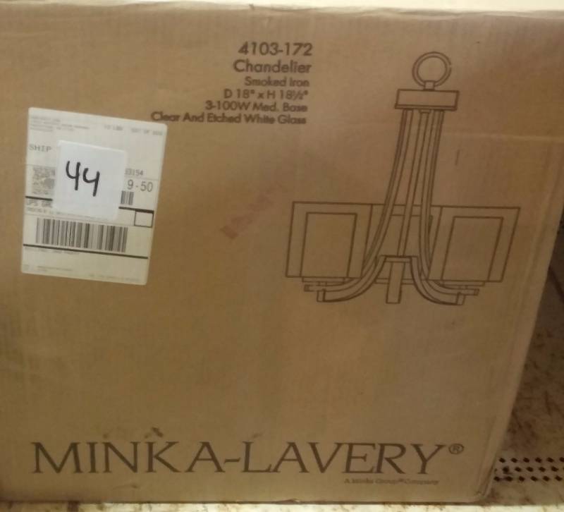 Minka Lavery 3 Light smoked iron chandelier