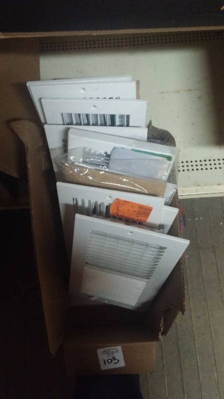 Box of heat register covers