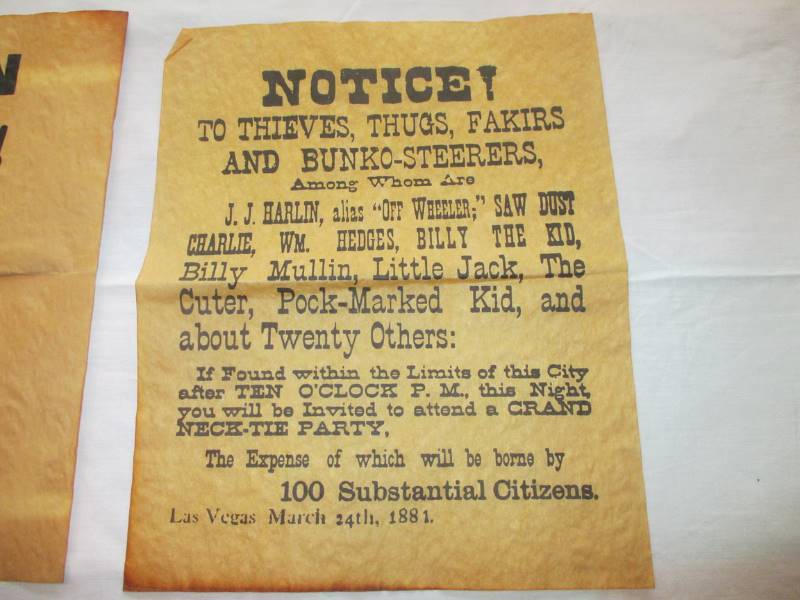 Reproduction Wanted Posters