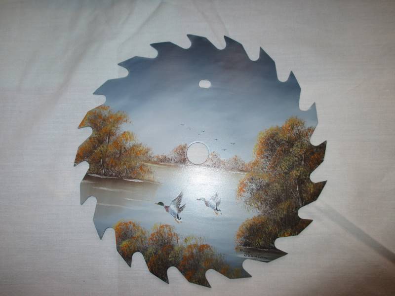 Quail Picture & Saw Blade wDucks