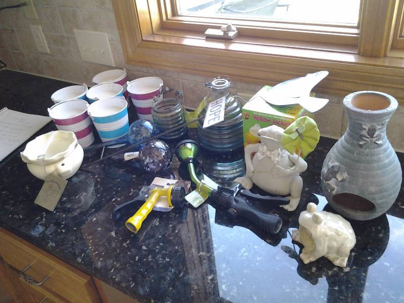 lot 87 image: Patio Candles, Pot Watering Bulbs, Spray Nozzles, Related